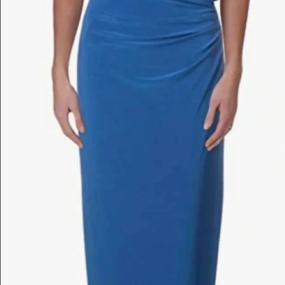 Pink Ralph Lauren Cold-Shoulder Jersey Gown - Picture 3 of 12